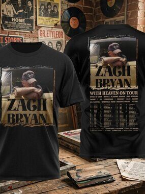 Zach Bryan Vintage Tour Shirt Country Concert Tee Western Graphic